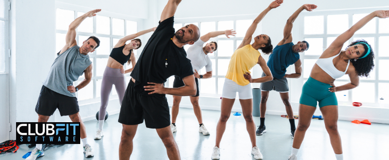 athletes training in a group